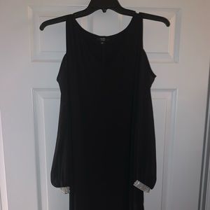 Brand new MSK black dress with Rhinestone cuffs